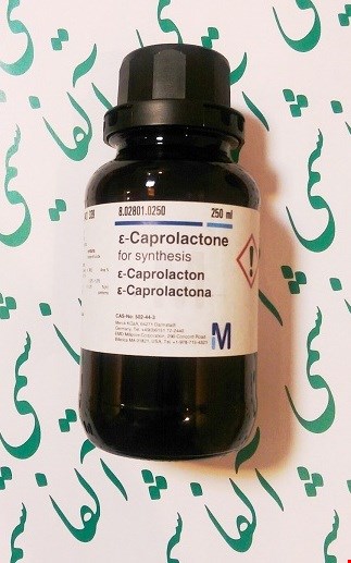  پلی کاپرولاکتون مرک کد 802801, ε-Caprolactone,POLY-Caprolactone for synthesis epsilon-Caprolactone for synthesis 2-Oxepanone 6-Hydroxycaproic acid lactone