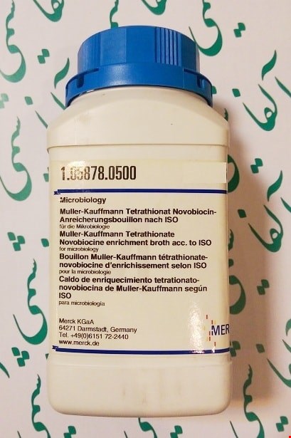مولر کافمن تتراتیونات نووبیوسین براث مرک آلمان کد: 105878  (MKTTn (MULLER-KAUFFMANN Tetrathionate Novobiocin) broth (base