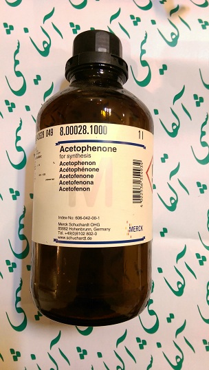 استوفنون مرک با کد 800028Acetophenone for synthesisCAS No. 98-86-2, EC Number 202-708-7Methyl phenyl ketone   