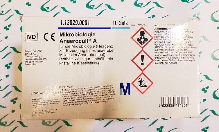  گازپک A مرک آلمان113829, Anaerocult® A(for microbiology (Reagent for the generation of an anaerobic medium in anaerobic jars    