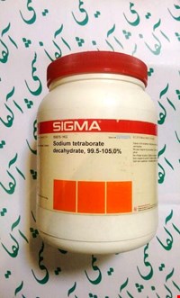 سدیم تترابورات ( بوراکس ) سیگماآلدریچ  Sodium tetraborate decahydrateReagentPlus®, ≥99.5%B9876 SIGMA-ALDRICH  Borax decahydrate, Sodium borate decahydrate