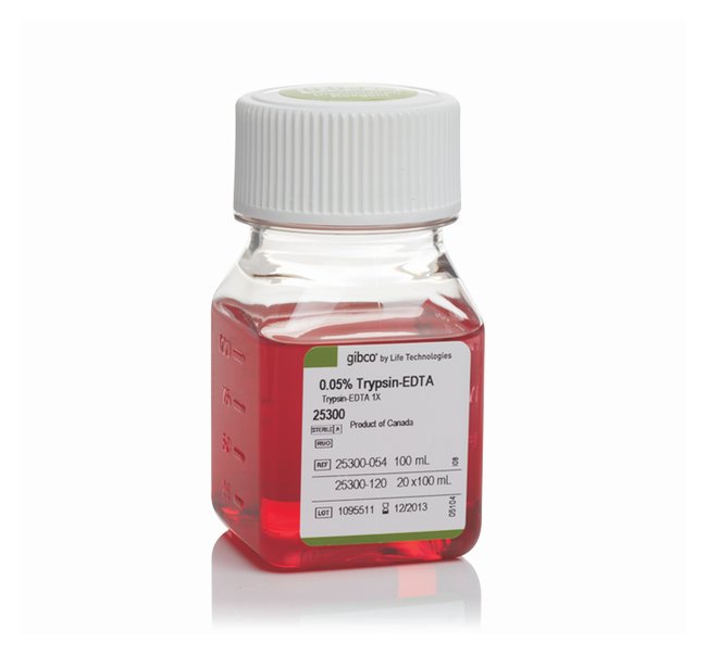  تریپسین ادتا 0.05% با فنول رد گیبکو Gibco code:25300-056Trypsin-EDTA (0.05%),phenol red