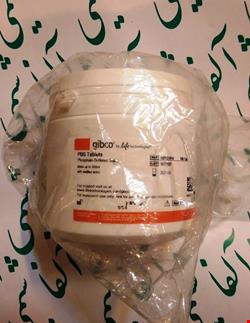 قرص فسفات بافر سالین مارک GIBCO بسته 100 عددی هر قرص جهت ساخت 500 سی سی بافر با کد 014-18912 Phosphate buffered saline tablet PBS
